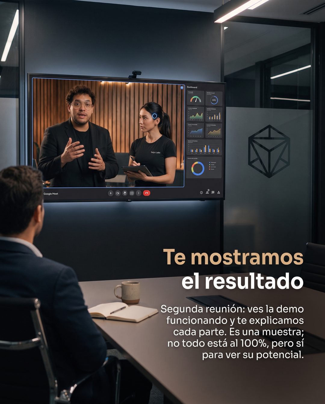 Paso 4: Te mostramos el resultado en una segunda reunion con la demo funcionando.